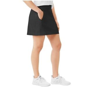 Member's Mark Black Stretch Skort XL Side Zip Pockets|Athleisure Golf Tennis